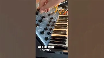 Dad n Son #studio #techno  #session with #korg #ms10 #analog #bass  #synthesizer from 1979 #live