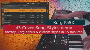 Korg Pa5X demo: 43 cover song styles in 15 minutes