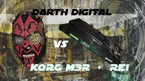 Korg M3R synthesizer + Korg RE1 rare programmer vs Darth Digital