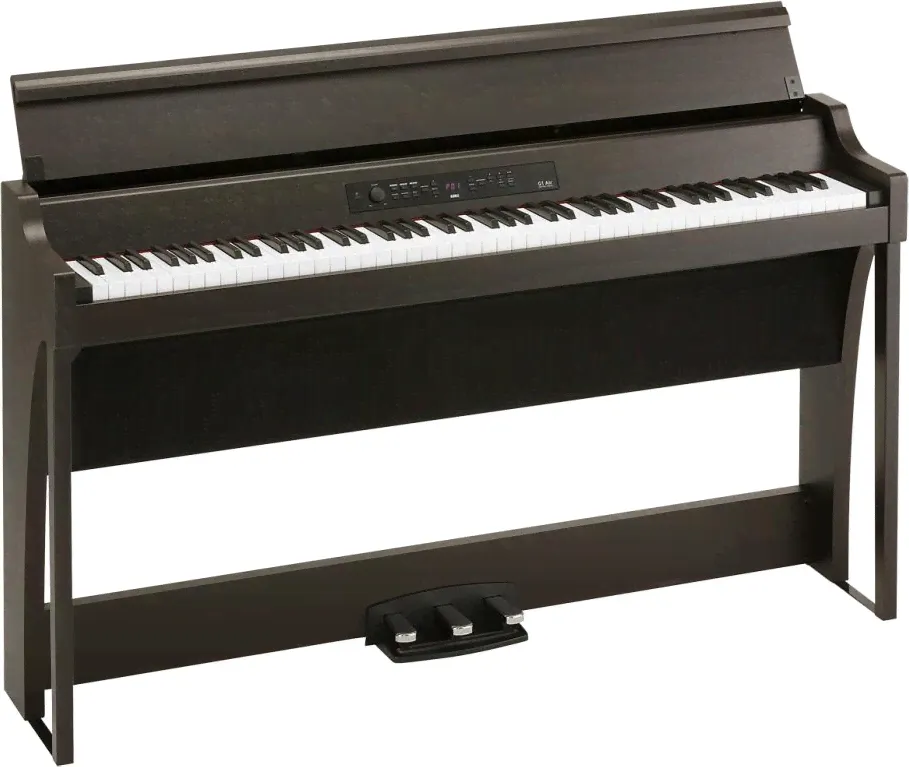 KORG G1B AIR BROWN Цифровое пианино, 120-голосная полифония и тон-генератор Stereo PCM пять уровней динамической чувствительности клавиатуры,встроенный Bluetooth