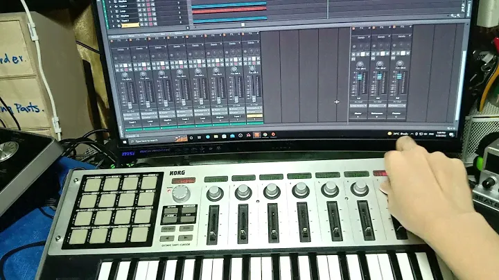 Korg MC-1 : MIDI controller -  Encoders / Faders testing