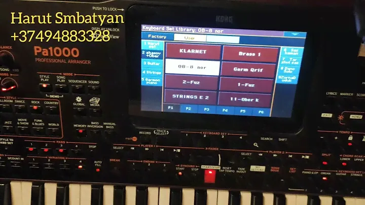 Armenian style and voice for korg pa1000 pa4x pa700 pa600 pa900 pa3x pa300 set solo sound Армянский