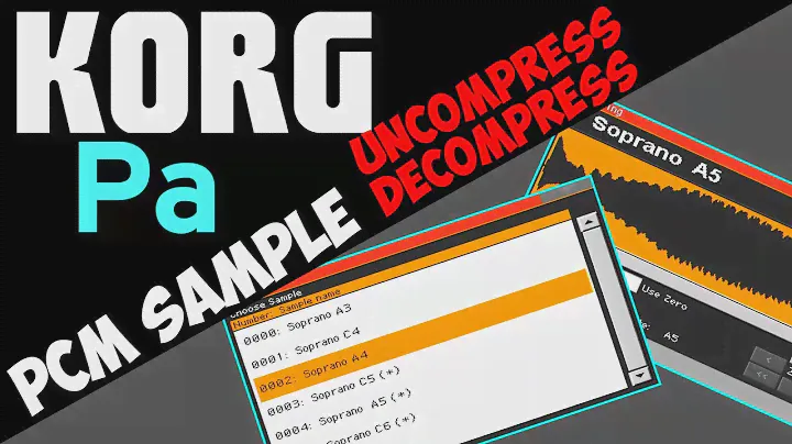 How To Decompress / Uncompress PCM Sample of Korg PA