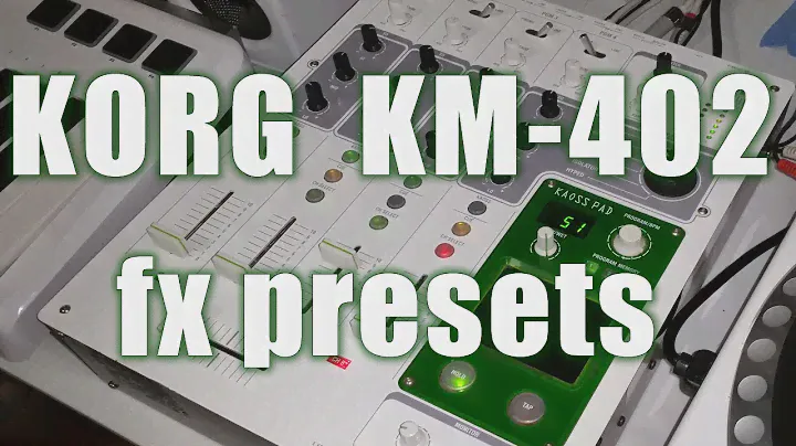 Korg KM 402 Effects Presets | My Favorite fx