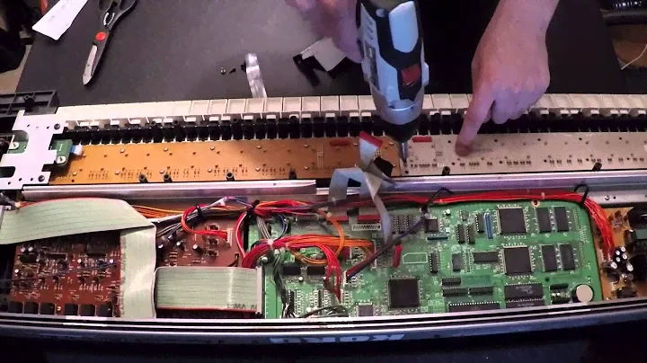 korg n364 how to floppy drive + pcb key contact como cambiar floppy usb y tarjeta de gomas