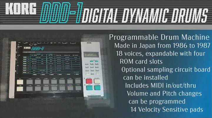 Korg DDD-1: Digital Drum Machine from 1986 Demo