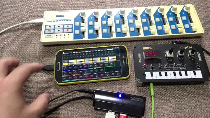 KORG NTS-1 and Android Sequencer, nanoKONTROL