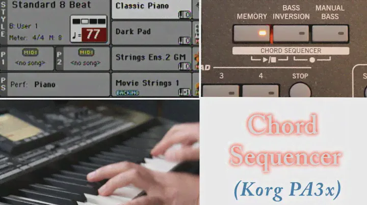 Korg PA3x- How to use the Chord Sequencer-Style Mode
