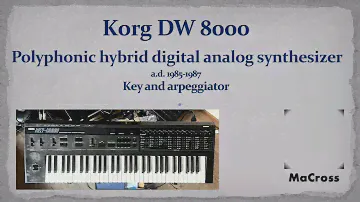 Korg DW 8000. Key and arpeggiator. (No Talking!)