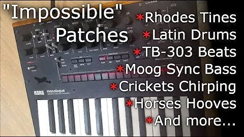 Top 10 "Impossible" Korg Monologue Patches