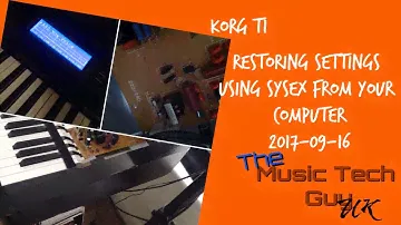 Korg T1 - Restoring the Korg T1 settings using SysEx from your computer