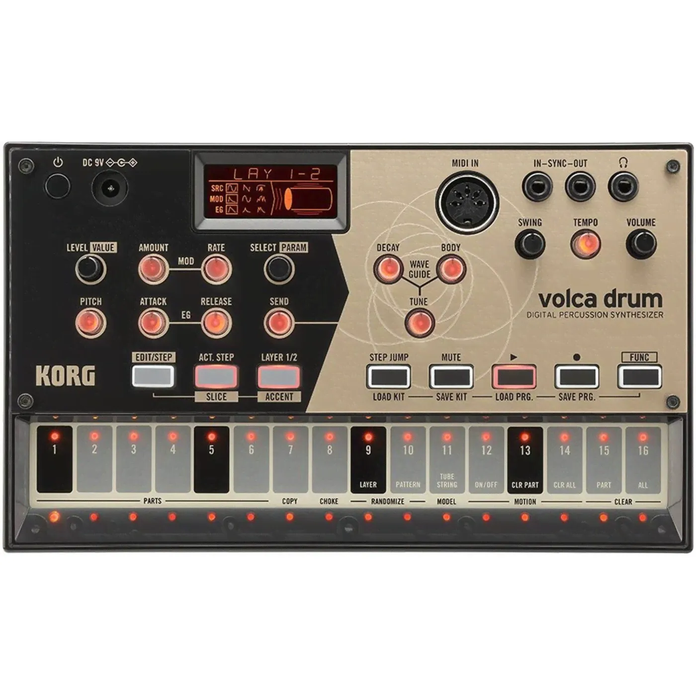 KORG VOLCA DRUM компактный аналоговый полумодульный синтезатор драммашина Корг