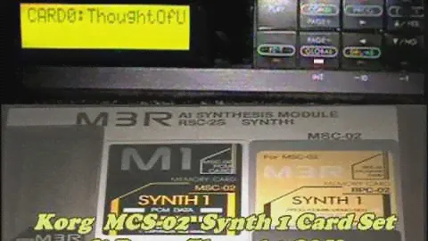 Korg M3R  RSC-2S Synth1 Card Set and Demo Thought Of U