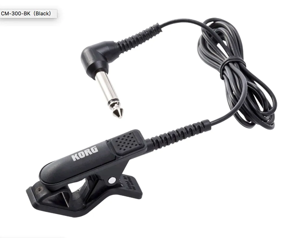 Korg CM300BK Clip-On Microphone for Electronic Tuners - Black-0