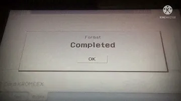Formatting SD card And Creating Backup in Korg Krome Ex tutorial