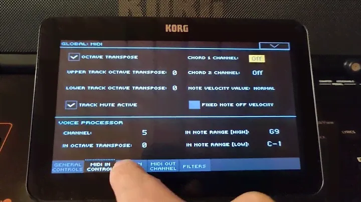 My own Korg Pa4x Global settings / kendi Pa4x Global ayarlarım