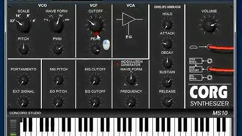 KORG MS10 FREE PLUGIN by Concord Studio (short demo)