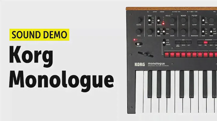 Korg Monologue Sound Demo (no talking) without external effects