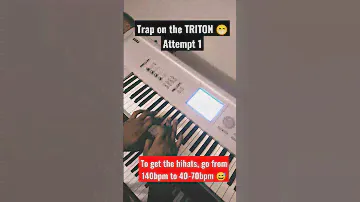 Program a Trap beat on 23 yr old KORG TRITON 🎹🎶🤔 #korg  #music #keyboard #korgtriton #korgkeyboard