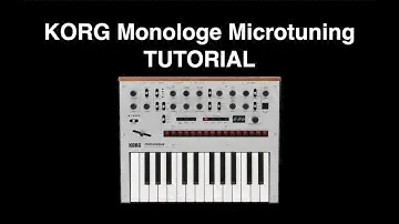 KORG Monologue Microtuning tutorial
