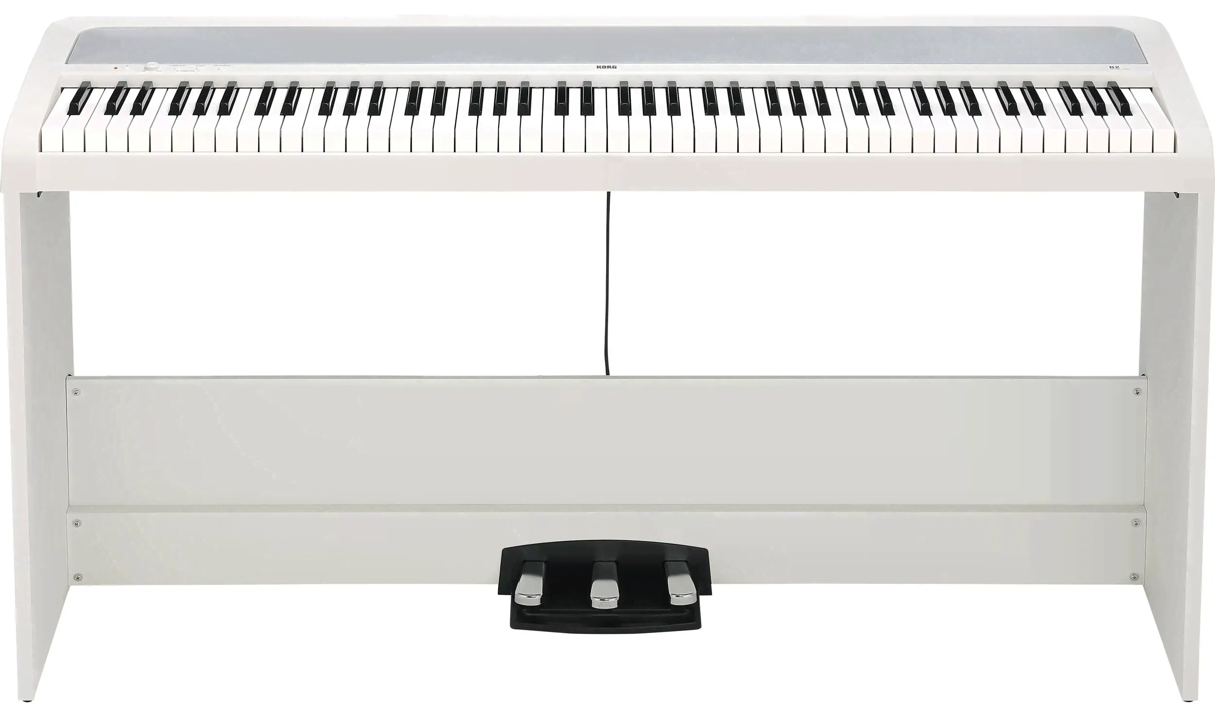 KORG B2SP WH цифровое пианино, взвешенная клавиатура, 12 тембров, цвет белый, полифония 120 голосов, акустика 8W, usb, Audio In.-1