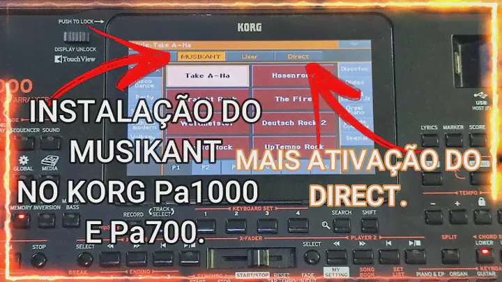 INSTALAÇÃO DO MUSIKANT NO KORG Pa1000 e PA 700 .MAIS ATIVAÇÃO DO DIRECT.
