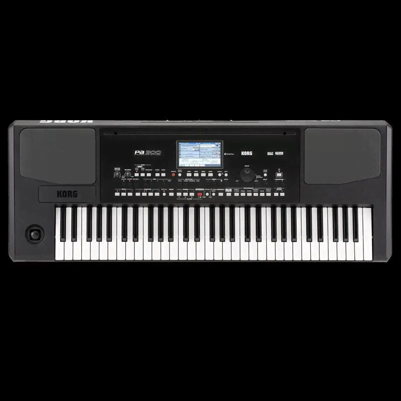 KORG PA300 удобен в переноске, оснащен клавиатурой-аранжировщиком, профессиональным аккомпанементом и электронным синтезатором-органом