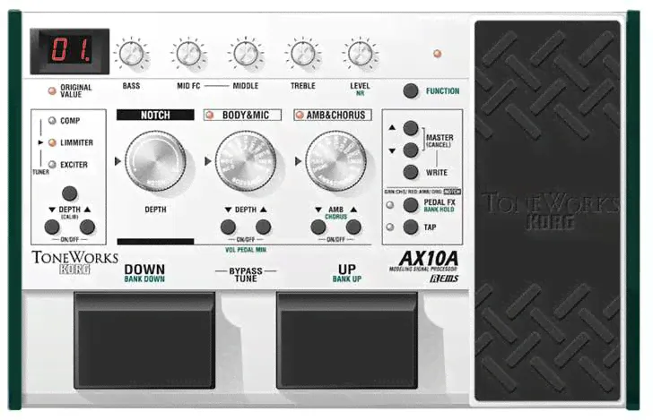 ПРОЦЕССОР ДЛЯ АКУСТИЧЕСКОЙ ГИТАРЫ KORG AX10A-0