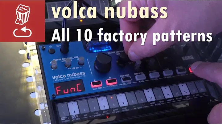 Korg VOLCA NUBASS - all 10 factory patterns, no talking,  Superbooth 2019